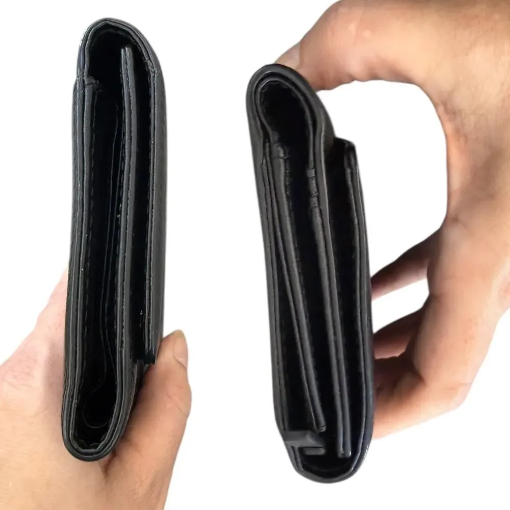 Kate Spade Black Leather Street Callie Tri Folding Wallet